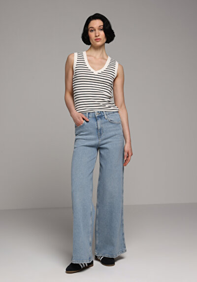 Image de 979 Ellie Pantalon En Jean Loose Fit Femme