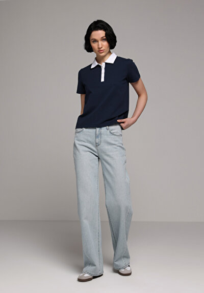 Image de 970 Berry Pantalon    En Jean Regular Fit Femme