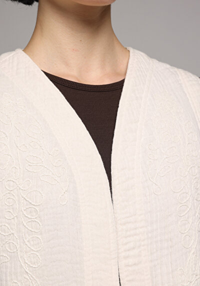 Image de Chemise À Manches Courtes Ecru Jakarli Fashion Fit Femme