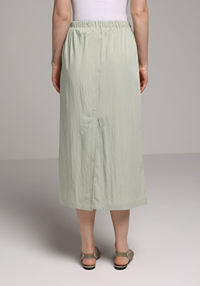 Image de Jupe Vert Midi Droit Uni Mdi Femme
