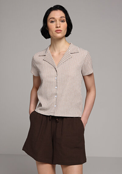 Image de Short Marron Regular Fit Femme