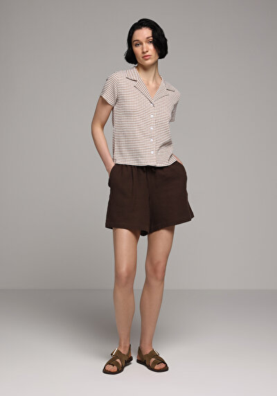 Image de Short Marron Regular Fit Femme