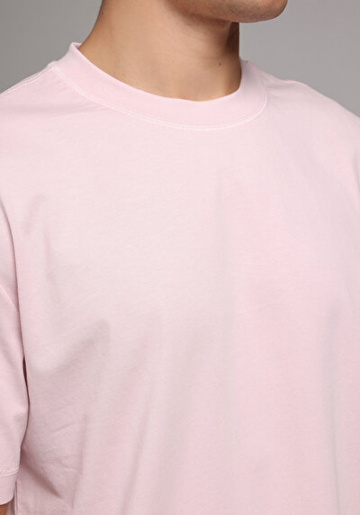 Image de T-shirt À Manches Courtes Rose Comfort Fit Droit Homme