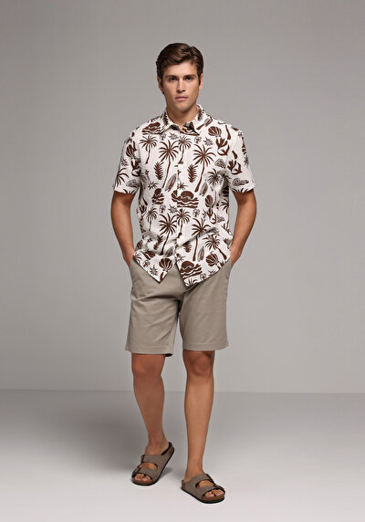 Afficher les détails de Short Beige Regular Fit Homme
