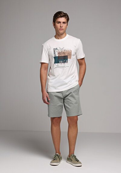 Afficher les détails de Short Vert Regular Fit Homme