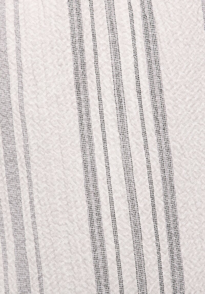 Afficher les détails de Chemise À Manches Longues Anthracite Regular Fit Rayé Tissu Froissé Homme