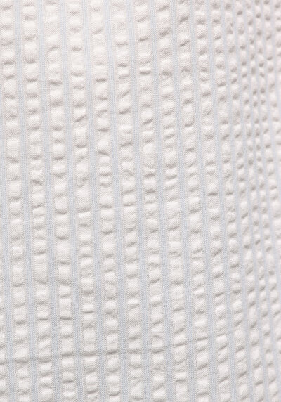 Afficher les détails de Chemise À Manches Longues Blanc Regular Fit Droit Jacquard Homme