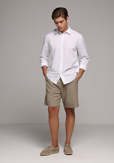 Afficher les détails de Short Beige Regular Fit Homme
