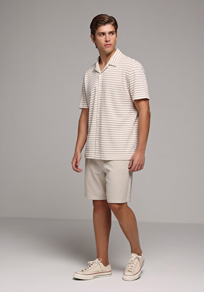 Image de Short Ecru Regular Fit Homme