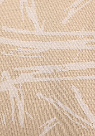 Afficher les détails de T-shirt À Manches Courtes Beige Regular Fit Imprimé Homme