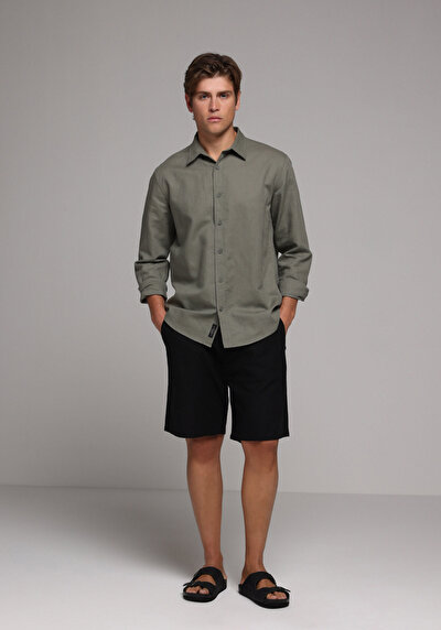 Afficher les détails de Short Noir Regular Fit Homme