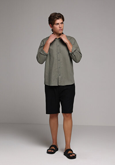 Image de Short Noir Regular Fit Homme