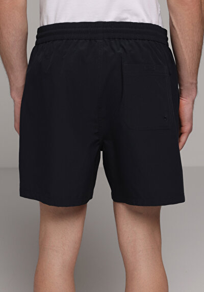 Image de Short De Bain Noir Regular Fit Doublé Homme