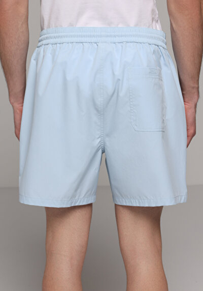 Afficher les détails de Short De Bain Bleu Regular Fit Doublé Homme