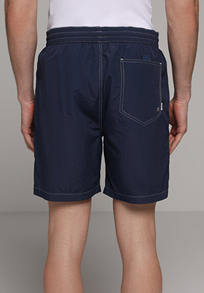 Image de Short De Bain Marine Slim Fit Doublé Homme