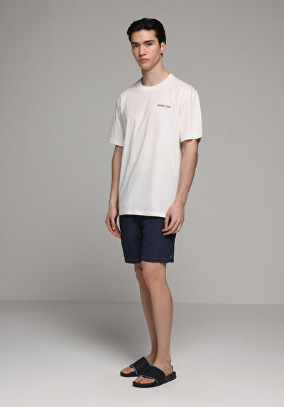 Image de Short De Bain Marine Slim Fit Doublé Homme
