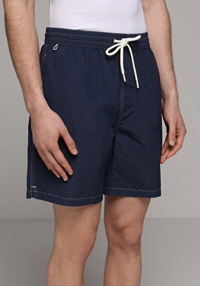 Image de Short De Bain Marine Slim Fit Doublé Homme