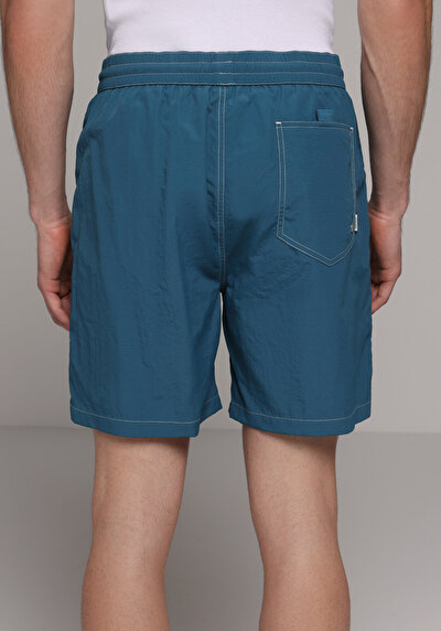 Image de Short De Bain Vert Slim Fit Doublé Homme