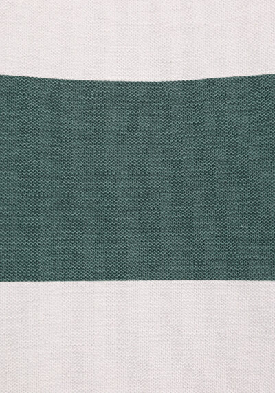 Afficher les détails de T-shirt Polo À Manches Courtes Vert Rayé Regular Fit Homme