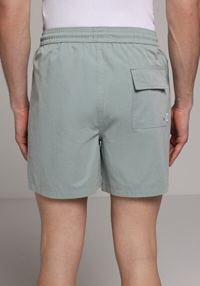 Image de Short De Bain Gris Slim Fit Doublé Homme