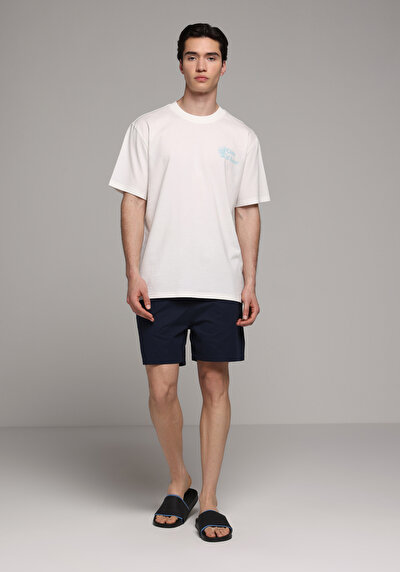 Image de Short De Bain Marine Slim Fit Doublé Homme