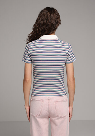 Image de Rose Slim Fit  Rayé Côtelé Femme