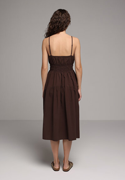 Image de Robe Marron Regular Fit  Mdi Uni Femme