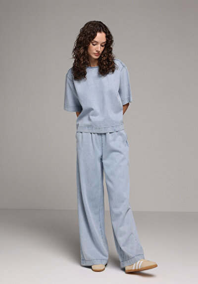 Image de 982 Mely Pantalon    En Jean Loose Fit Femme