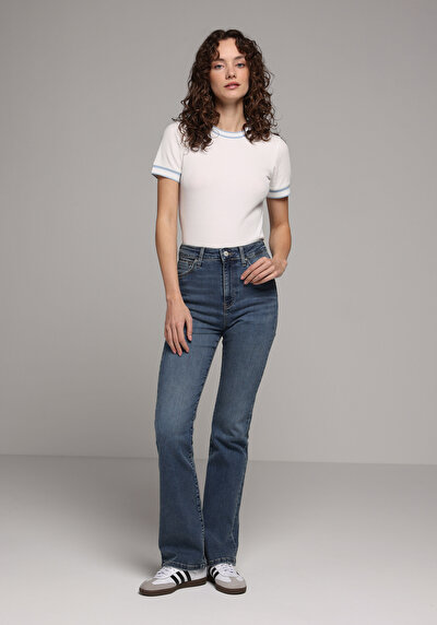 Image de T-shirt À Manches Courtes Blanc Slim Fit Droit Femme