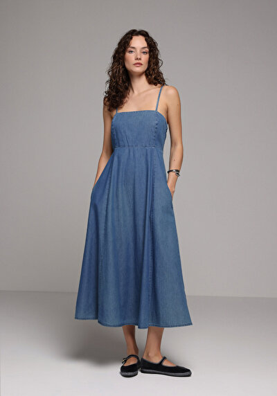 Image de Robe Regular Fit Maxi Jean Femme