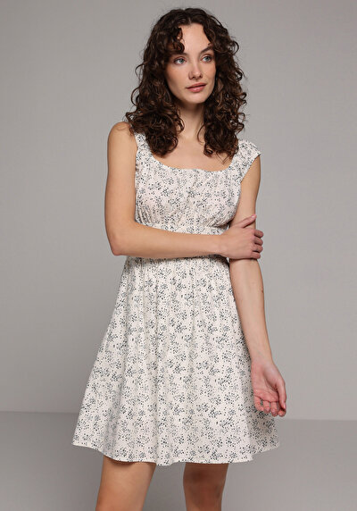 Image de Robe Blanc Regular Fit  Mini Popeline Femme