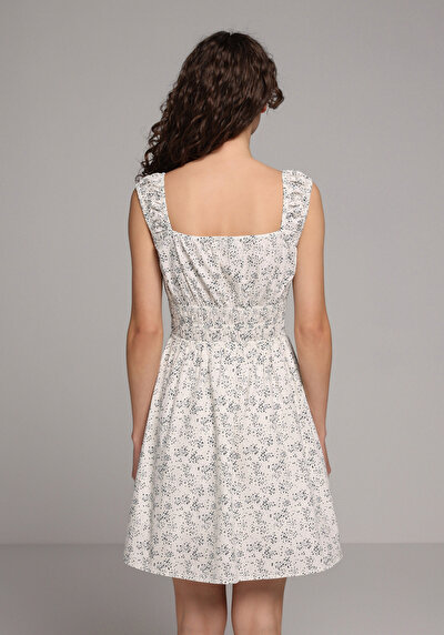 Image de Robe Blanc Regular Fit Mini Popeline Femme