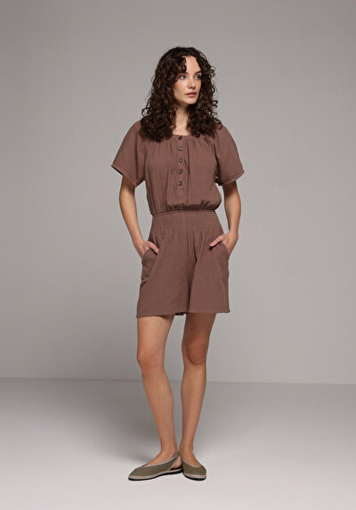 Image de Salopette Marron Regular Fit Femme