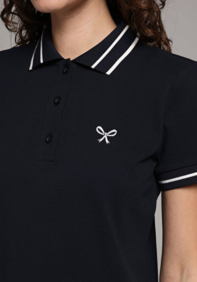 Image de Marine Regular Fit Brodé Pique Femme