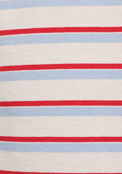 Afficher les détails de T-shirt À Manches Courtes Multicolou Regular Fit Rayé Femme