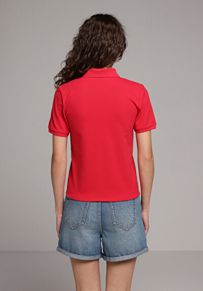 Image de Rouge Slim Fit Droit Pique Femme