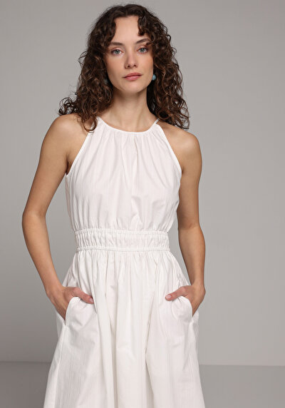 Image de Robe Blanc Regular Fit  Mdi Ratière Femme