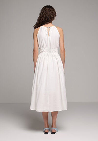Image de Robe Blanc Regular Fit Mdi Ratière Femme