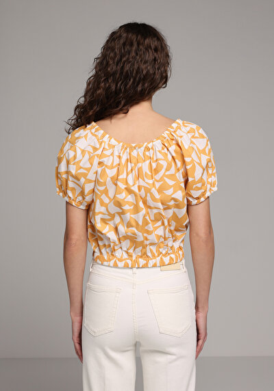 Image de Chemise À Manches Courtes Jaune  Fashion Fit Femme