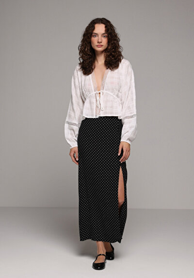 Image de Jupe Noir  Pois Shally Maxi Femme