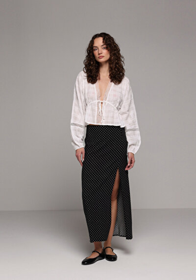 Image de Jupe Noir  Pois Shally Maxi Femme