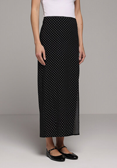 Image de Jupe Noir  Pois Shally Maxi Femme