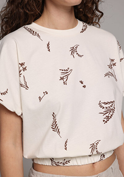 Image de T-shirt À Manches Courtes Blanc Regular Fit  Femme