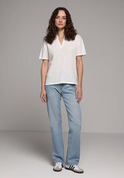 Image de Ecru Regular Fit  Jakarli Jacquard Femme