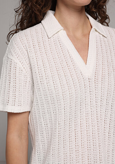 Image de Ecru Regular Fit Jakarli Jacquard Femme