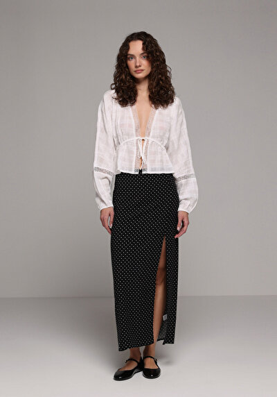 Image de Chemisier À Manches Longues Blanc Fashion Fit Femme