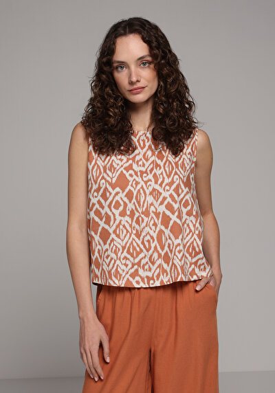 Image de Chemise À Manches Courtes Marron  Fashion Fit Femme
