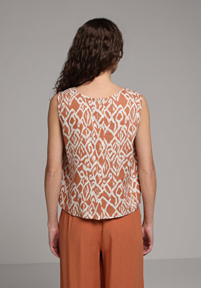 Image de Chemise À Manches Courtes Marron  Fashion Fit Femme
