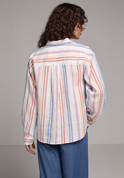 Image de Chemise À Manches Longues Multicolou Fashion Fit Rayé Uni Femme