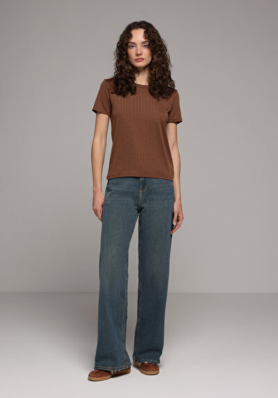 Image de 970 Berry Pantalon En Jean Regular Fit Femme